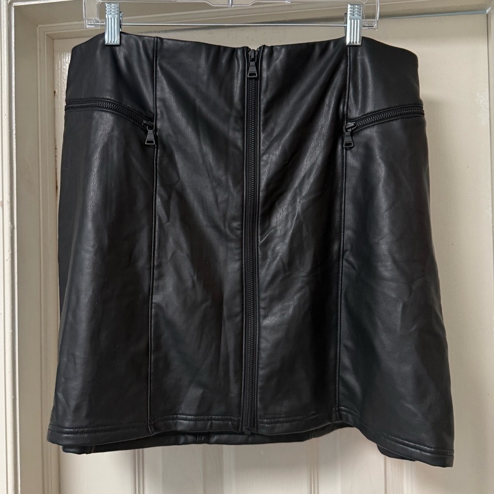 Express Faux Leather Mini Skirt, XL